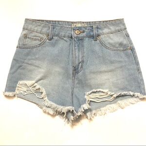 Demore  Rewash Denim Jean Frey Shorts